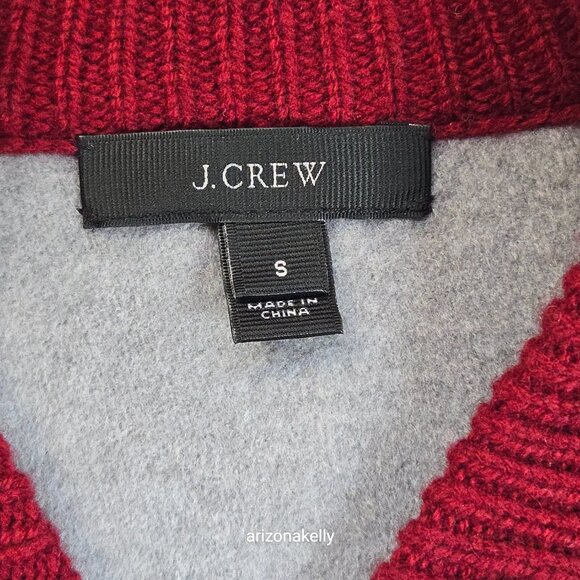 NWOT J. Crew 100% Wool Colorblock Varsity Bomber Jacket Size Small - Picture 3 of 11